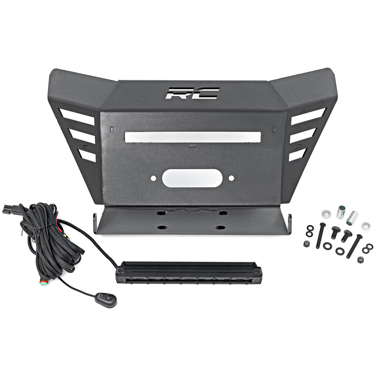 Rough Country Winch Bumper with Integrated 10" LED Light Bar for Honda Pioneer 520