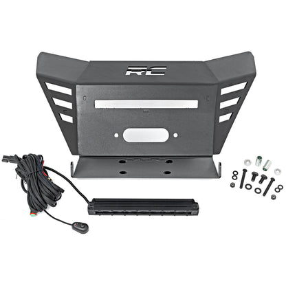 Rough Country Winch Bumper with Integrated 10" LED Light Bar for Honda Pioneer 520