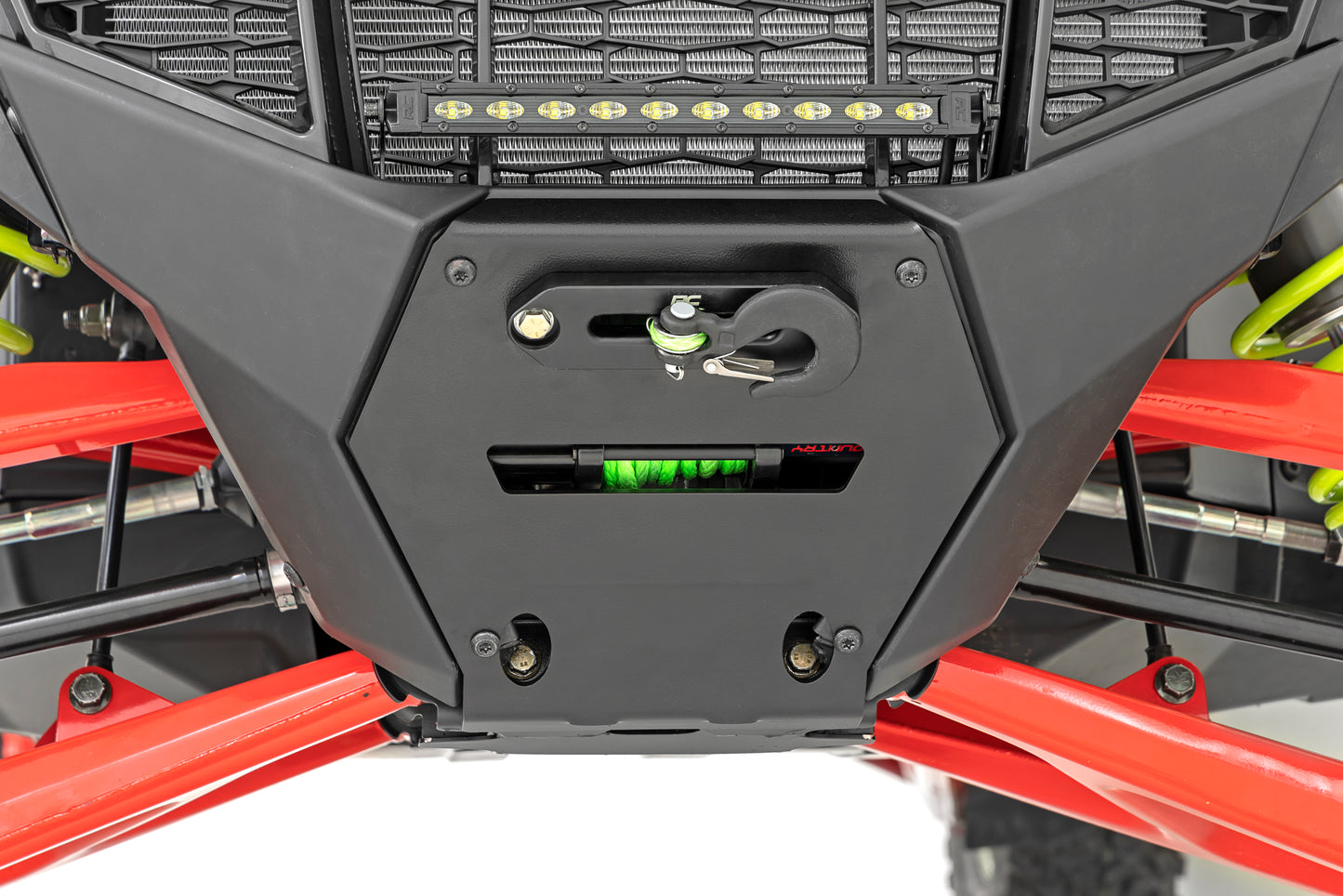 Rough Country Winch Mount with 10" Integrated LED Light Bar for Polaris RZR Pro R