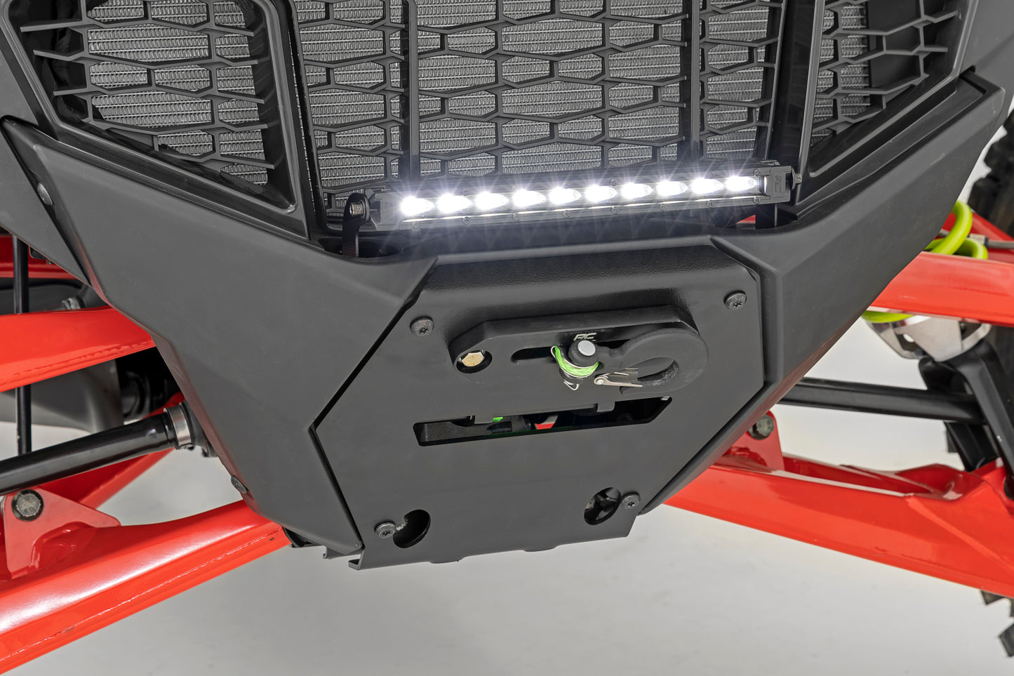 Rough Country Winch Mount with 10" Integrated LED Light Bar for Polaris RZR Pro R