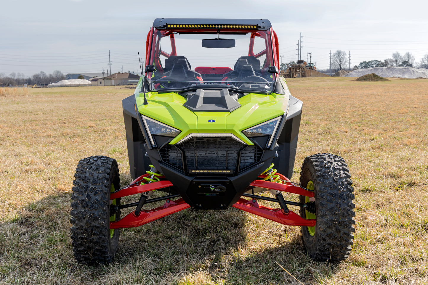 Rough Country Winch Mount with 10" Integrated LED Light Bar for Polaris RZR Pro R