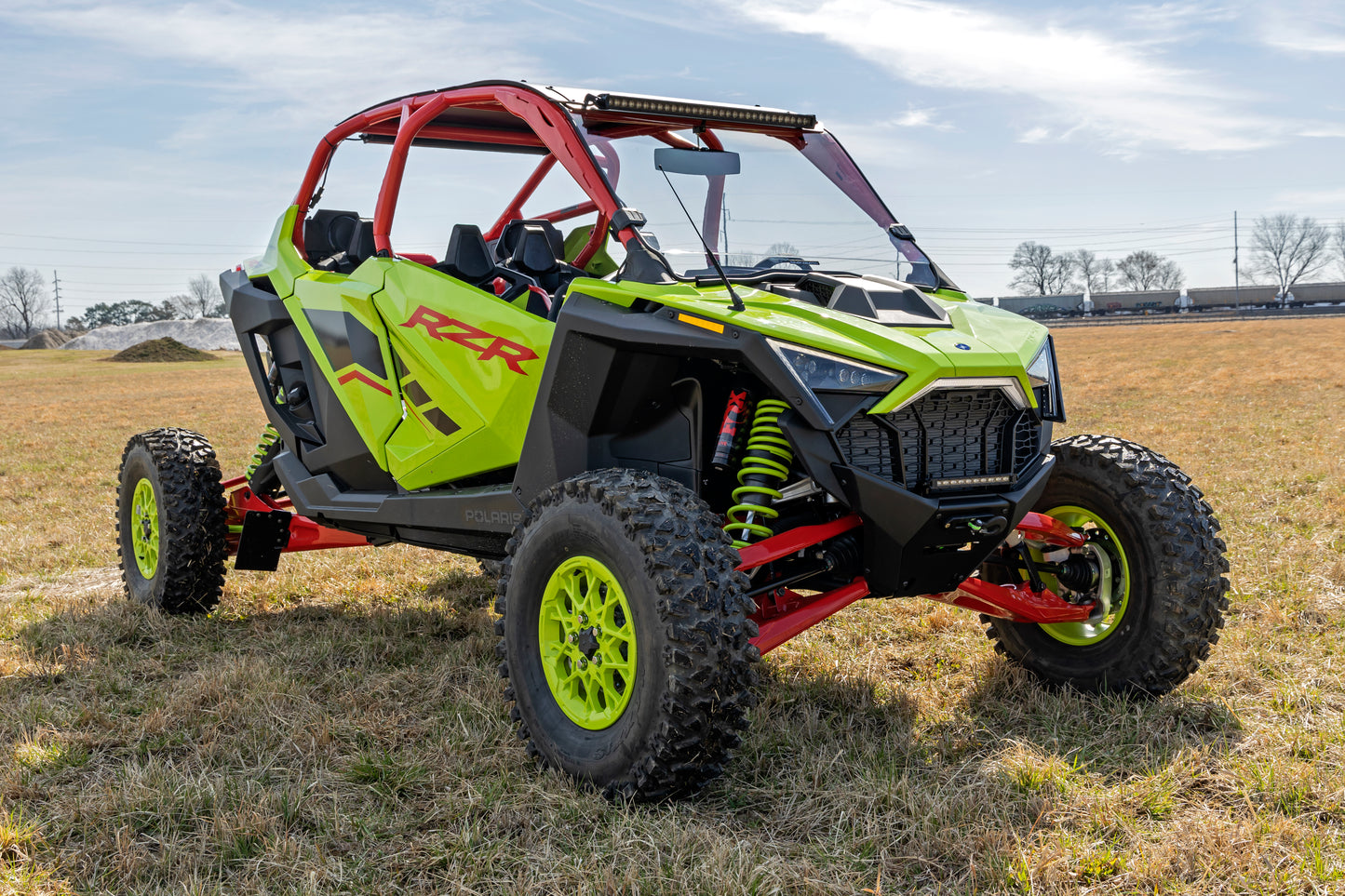 Rough Country Winch Mount with 10" Integrated LED Light Bar for Polaris RZR Pro R