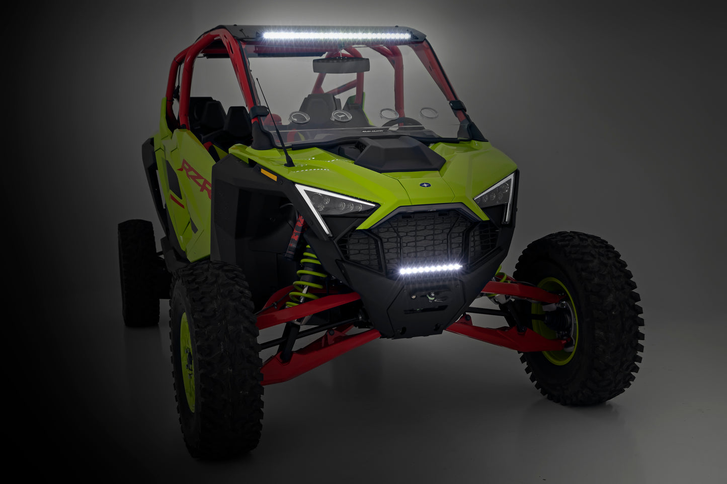 Rough Country Winch Mount with 10" Integrated LED Light Bar for Polaris RZR Pro R