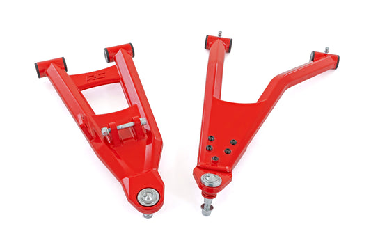 Rough Country Red Aluminum High Clearance +2" Forward Control Arms for 2021-26 Polaris Ranger 1000XP