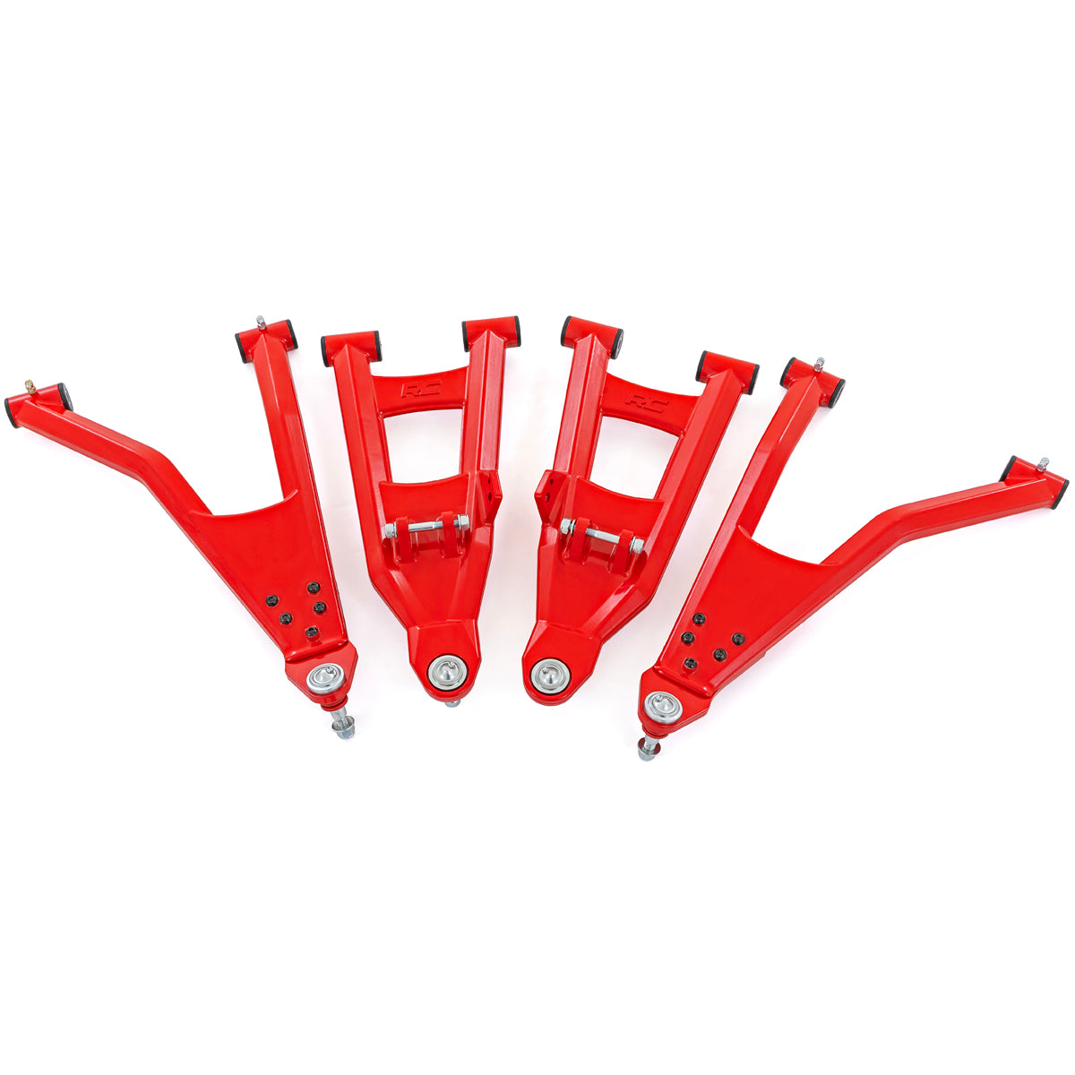 Rough Country Red Aluminum High Clearance +2" Forward Control Arms for 2021-26 Polaris Ranger 1000XP