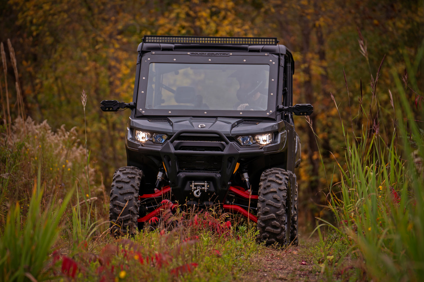 Rough Country Red Aluminum High Clearance +2" Forward Control Arms for Can-Am Defender HD 5/HD 8/HD 9/HD 10