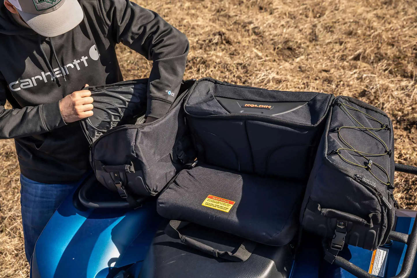 Kolpin Atv Matrix Seat Rack Bag - Black