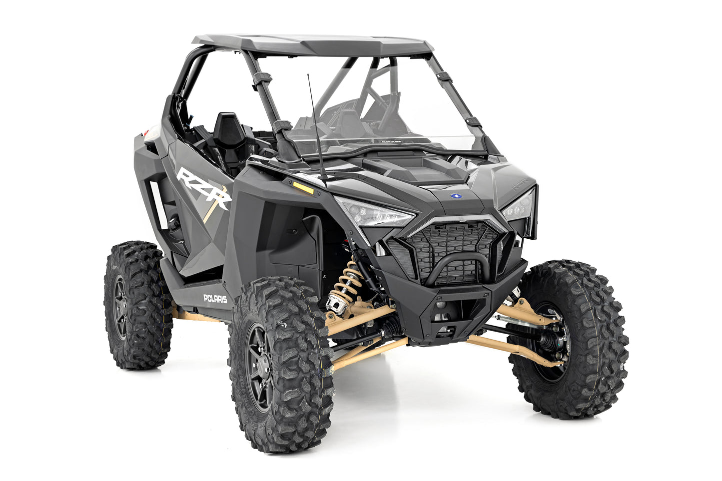 Rough Country Full Windshield - Scratch Resistant - for Polaris RZR Pro/Turbo R with Factory Poly Sport Roof