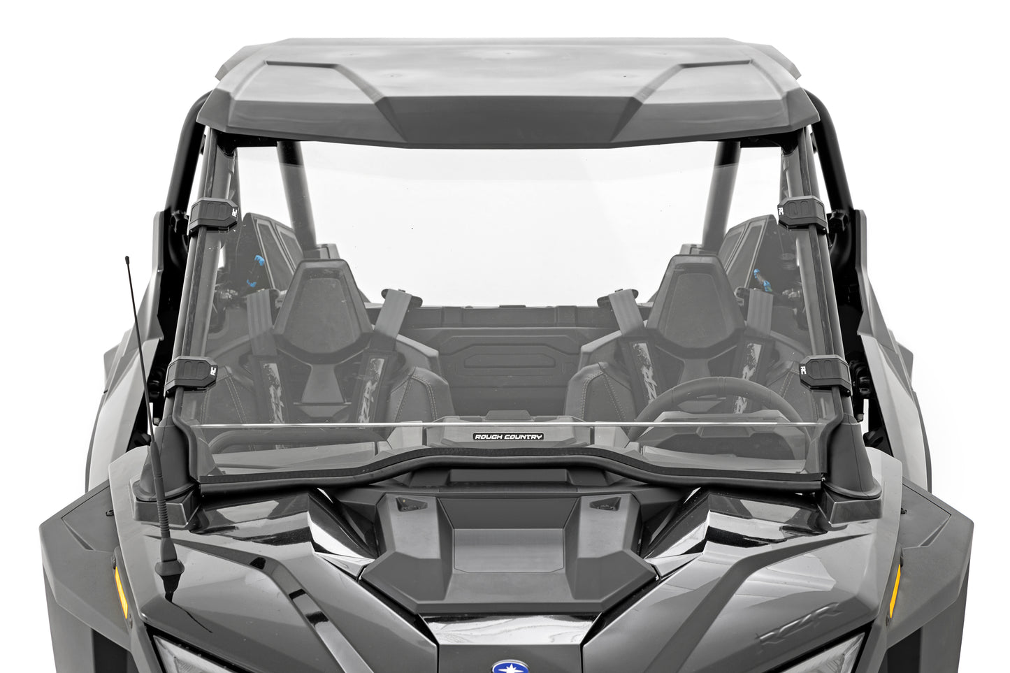 Rough Country Full Windshield - Scratch Resistant - for Polaris RZR Pro/Turbo R with Factory Poly Sport Roof