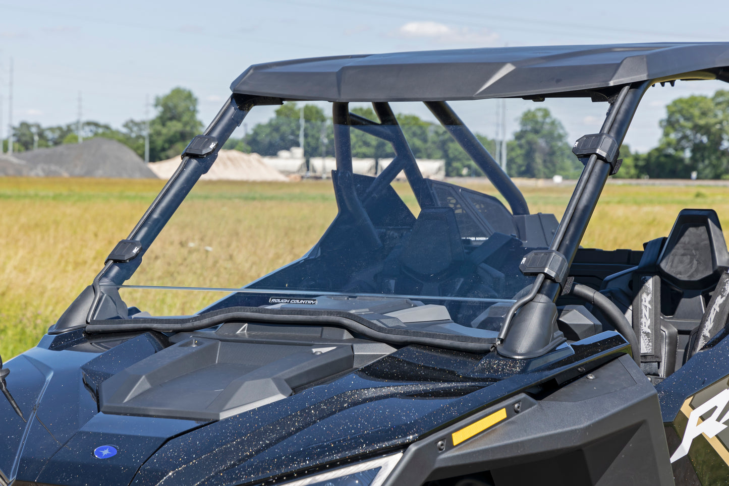 Rough Country Full Windshield - Scratch Resistant - for Polaris RZR Pro/Turbo R with Factory Poly Sport Roof