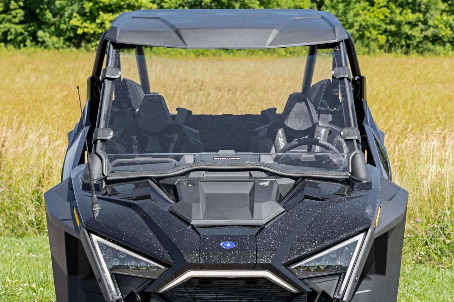 Rough Country Full Windshield - Scratch Resistant - for Polaris RZR Pro/Turbo R with Factory Poly Sport Roof