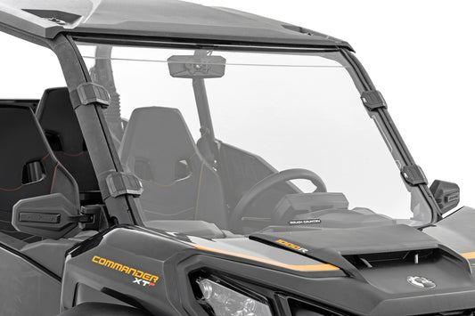 Rough Country Full Windshield - Scratch Resistant - for Can-Am Commander 1000R