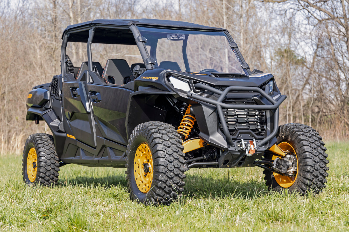 Rough Country Full Windshield - Scratch Resistant - for Can-Am Commander 1000R