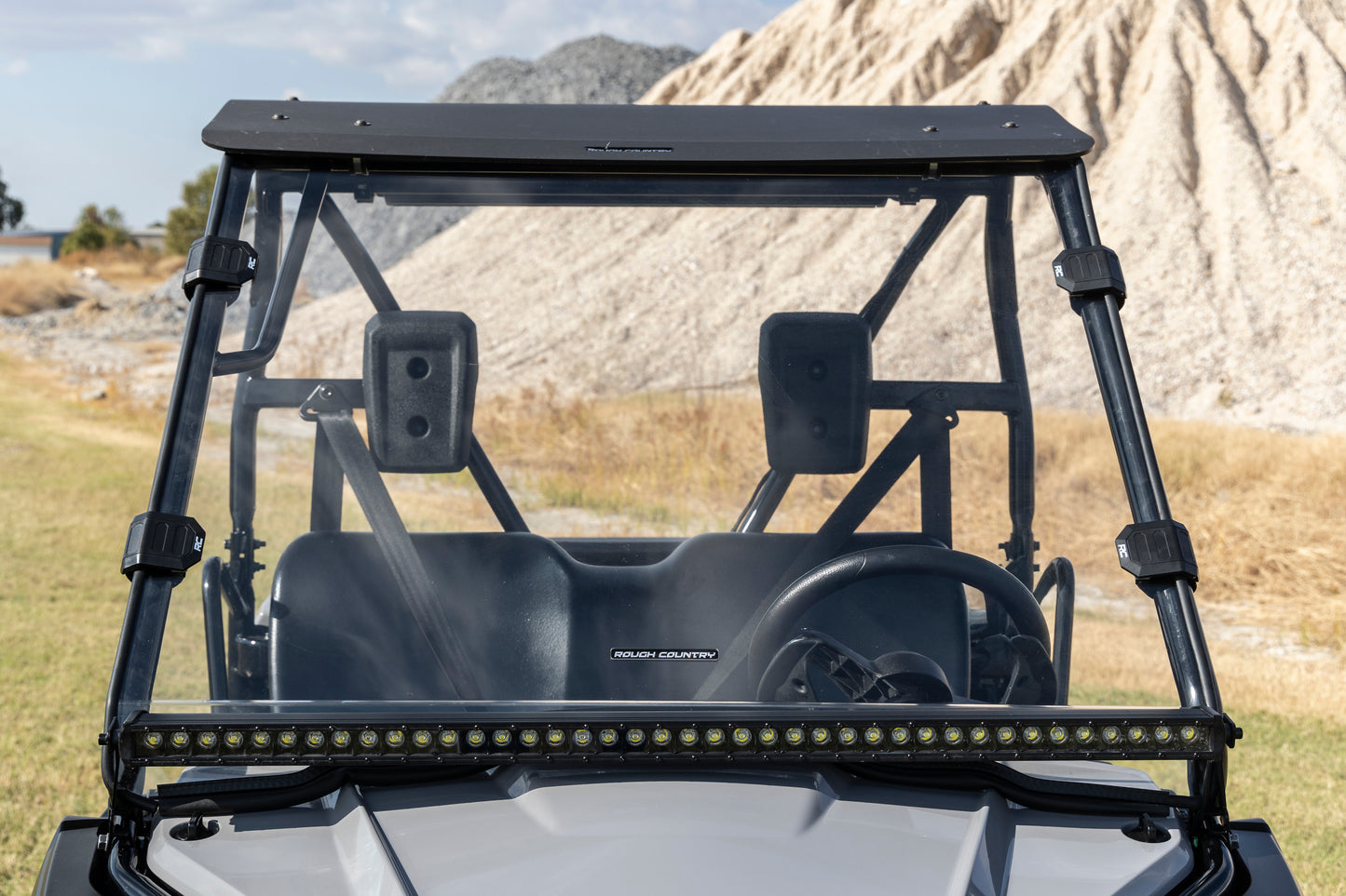 Rough Country Full Windshield - Scratch Resistant - for Honda Pioneer 520