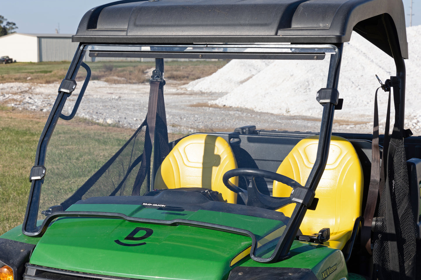 Rough Country Full Windshield - Scratch Resistant - for Select John Deere Gator Models
