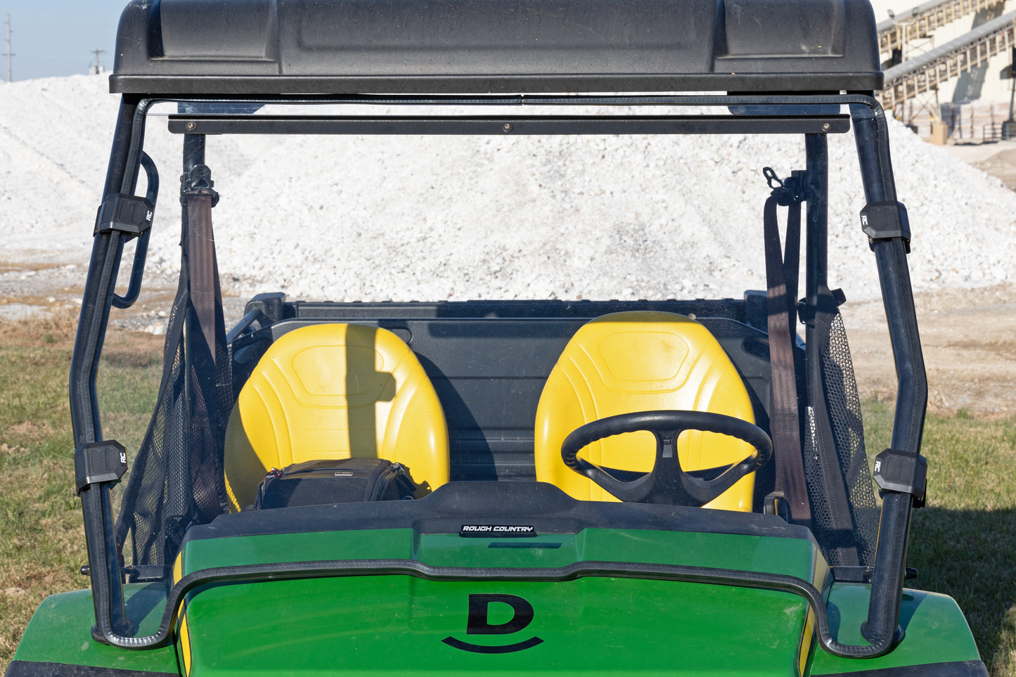 Rough Country Full Windshield - Scratch Resistant - for Select John Deere Gator Models