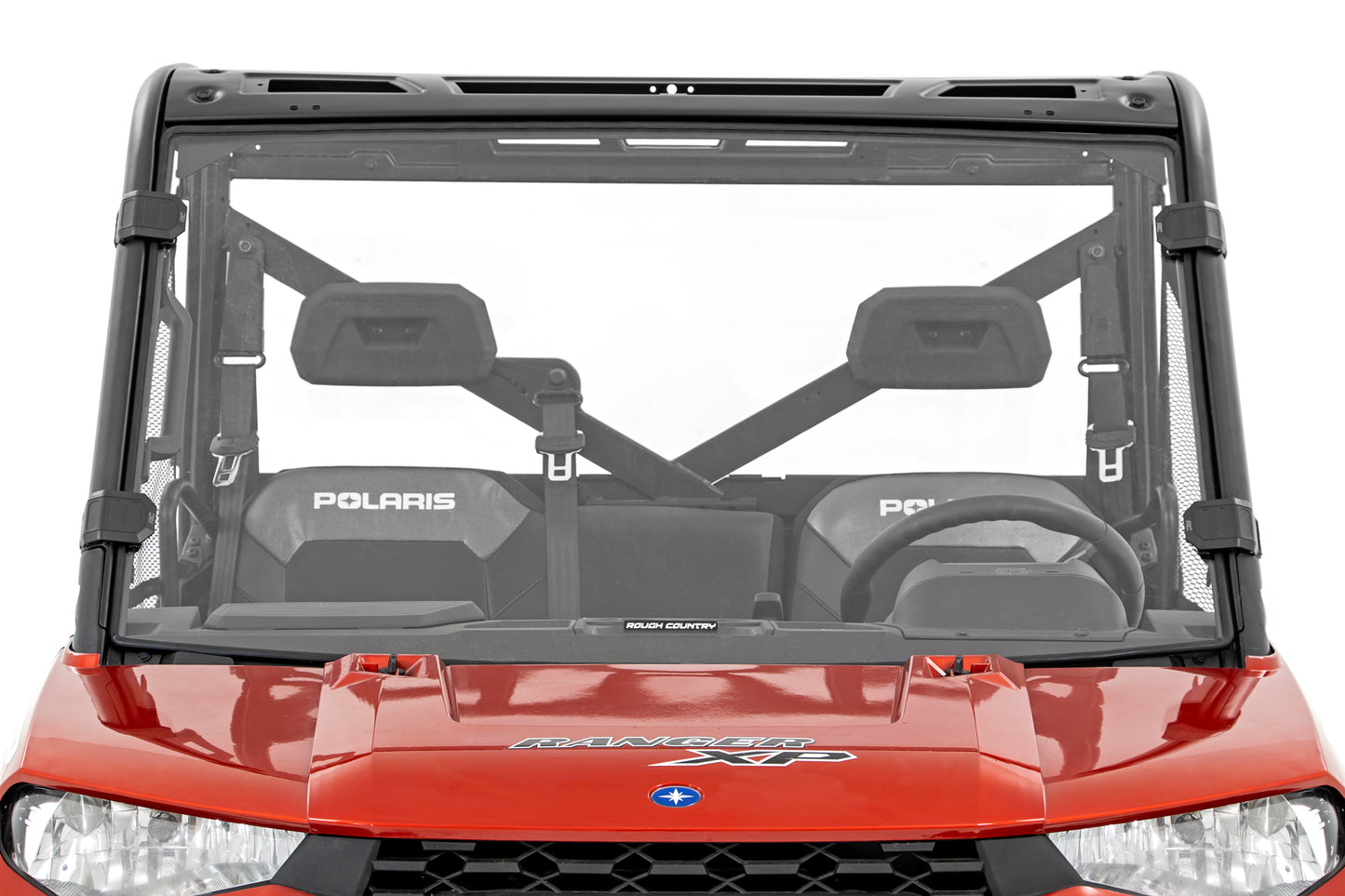 Rough Country Full Windshield - Scratch Resistant - for Polaris Ranger 1000/Ranger XP 900/1000