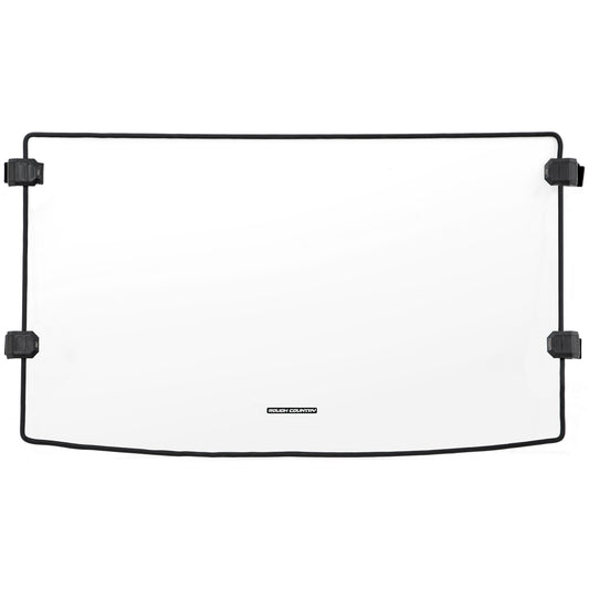 Rough Country Full Windshield - Scratch Resistant - for Polaris Ranger 500/Ranger 800 Mid-Size Models