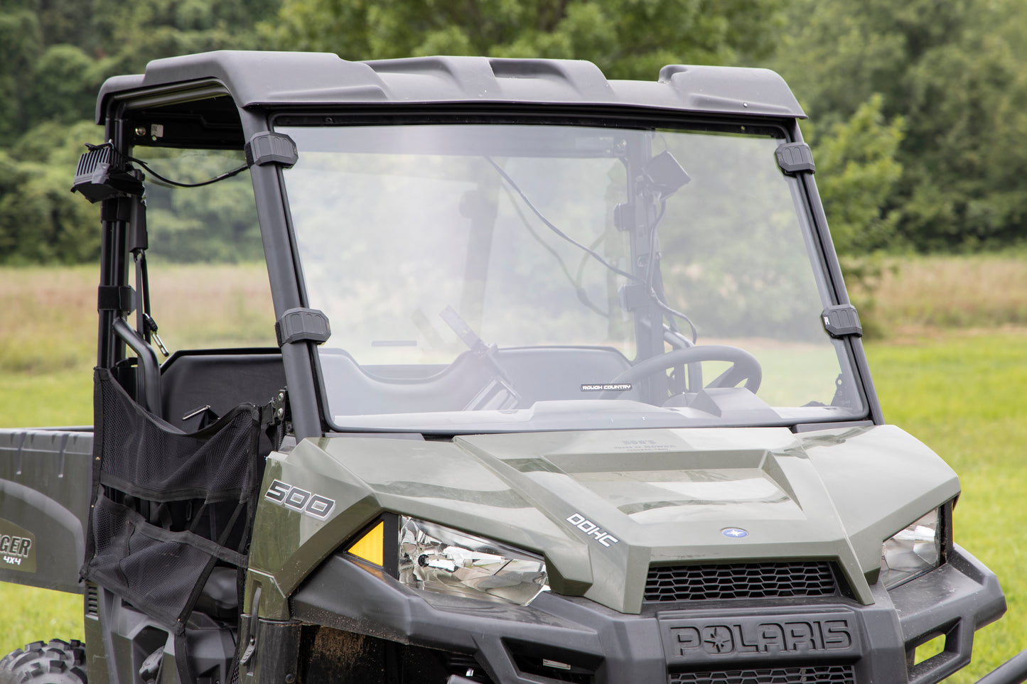 Rough Country Full Windshield - Scratch Resistant - for Polaris Ranger 500/Ranger 800 Mid-Size Models