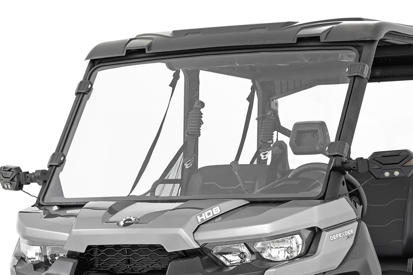 Rough Country Full Windshield - Scratch Resistant - for Can-Am Defender HD 8/HD 9/HD 10
