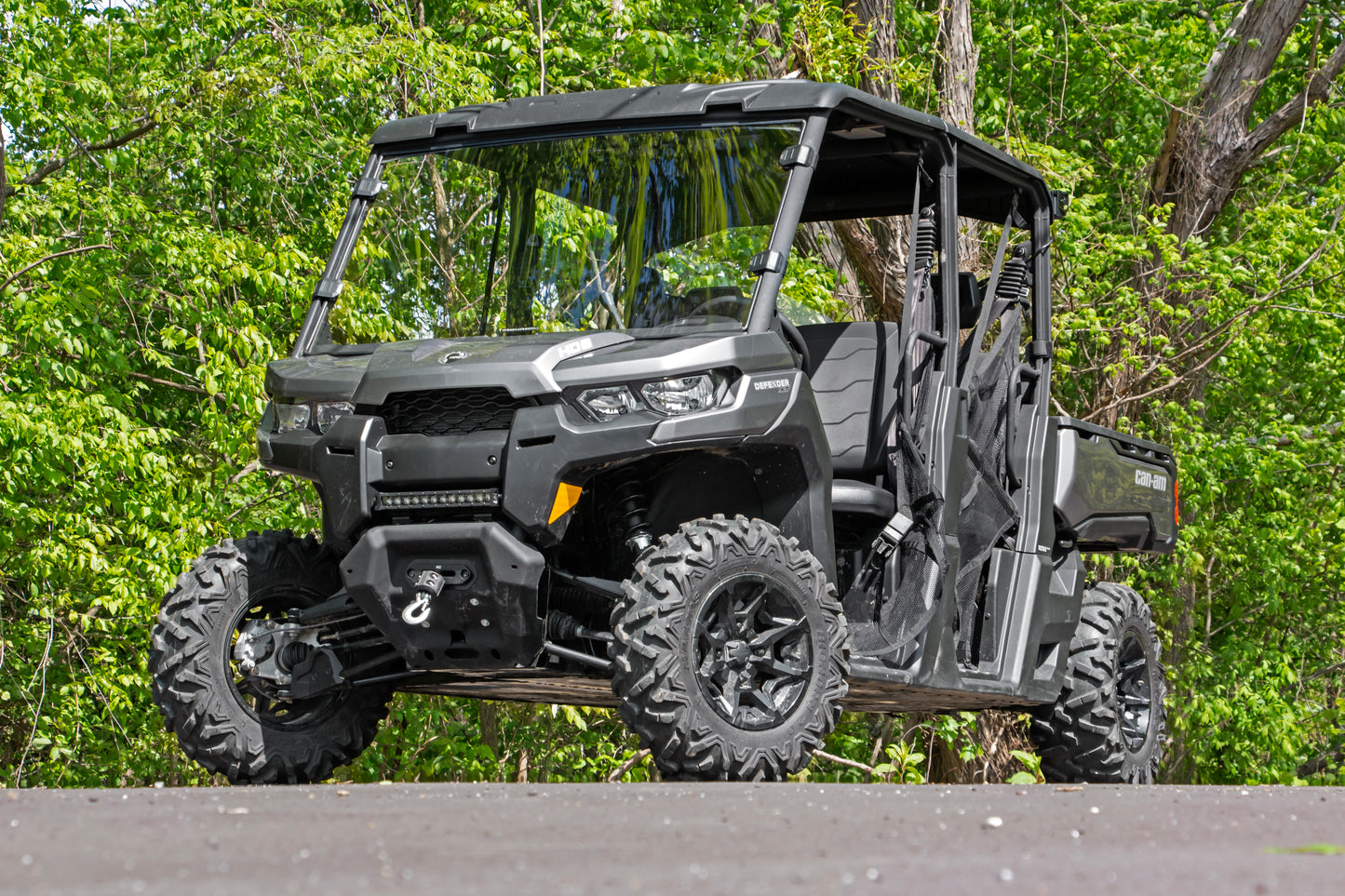 Rough Country Full Windshield - Scratch Resistant - for Can-Am Defender HD 8/HD 9/HD 10