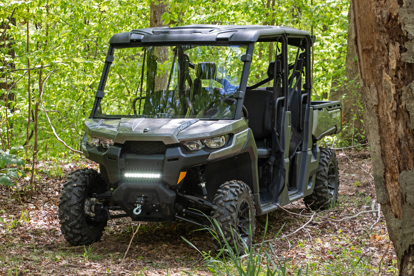 Rough Country Full Windshield - Scratch Resistant - for Can-Am Defender HD 8/HD 9/HD 10