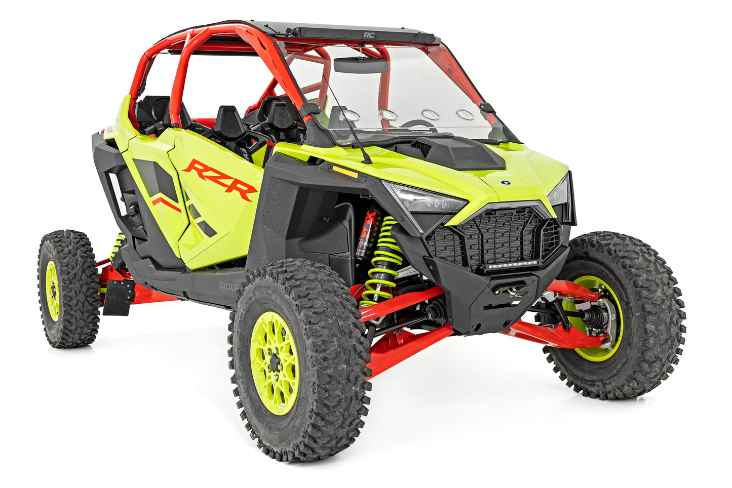 Rough Country Vented Full Windshield - for Polaris RZR Pro/Turbo R with Bolt on Roof
