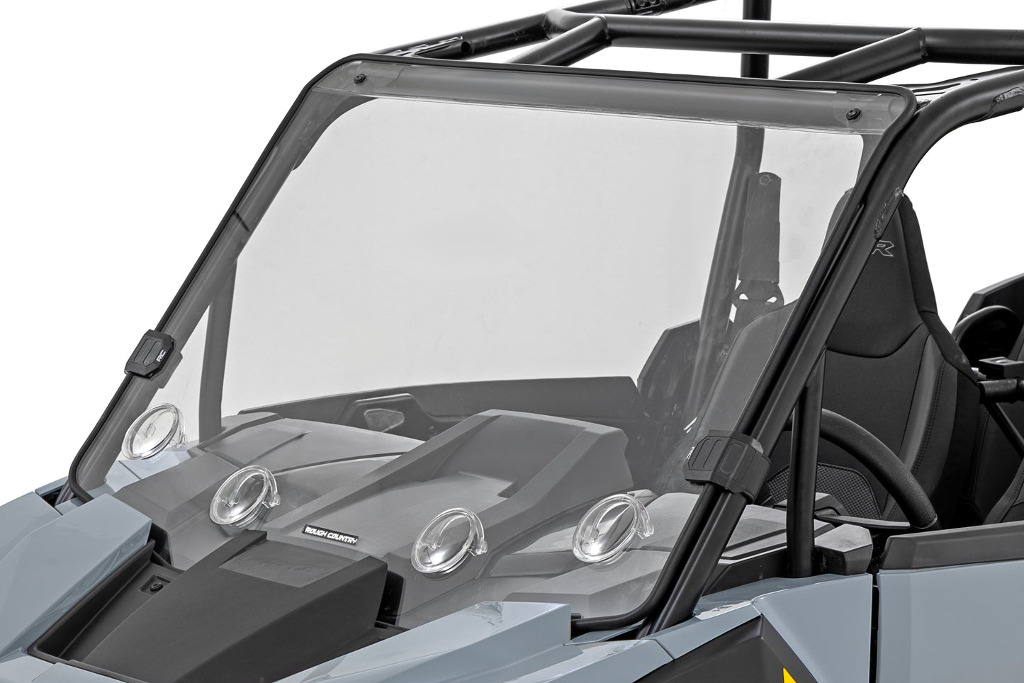 Rough Country Vented Full Windshield - for 2020-25 Polaris RZR-4 XP 1000 without Factory Plastic Visor