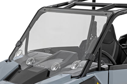 Rough Country Vented Full Windshield - for 2020-25 Polaris RZR-4 XP 1000 without Factory Plastic Visor