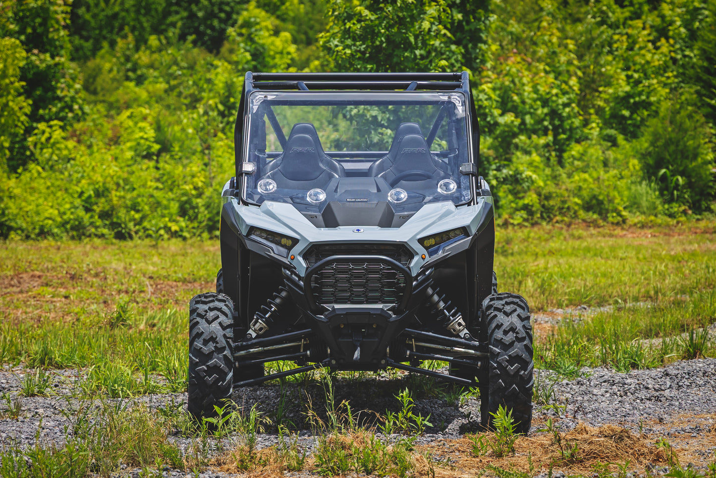 Rough Country Vented Full Windshield - for 2020-25 Polaris RZR-4 XP 1000 without Factory Plastic Visor