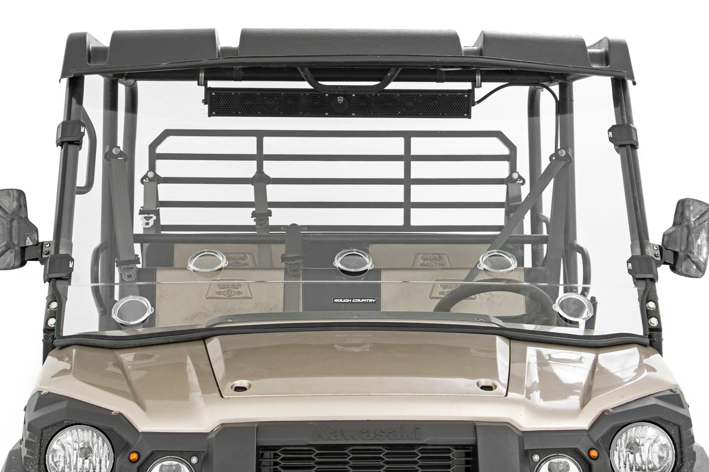 Rough Country Vented Full Windshield - for Kawasaki Mule PRO-FX
