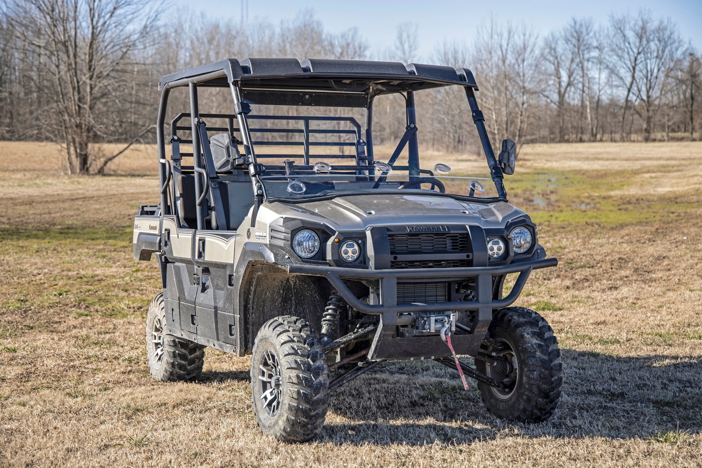 Rough Country Vented Full Windshield - for Kawasaki Mule PRO-FX