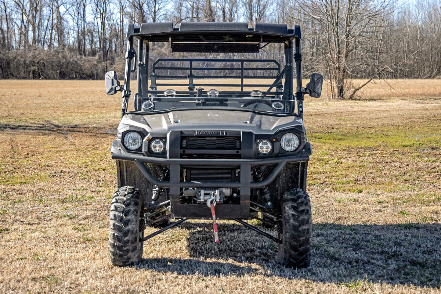 Rough Country Vented Full Windshield - for Kawasaki Mule PRO-FX