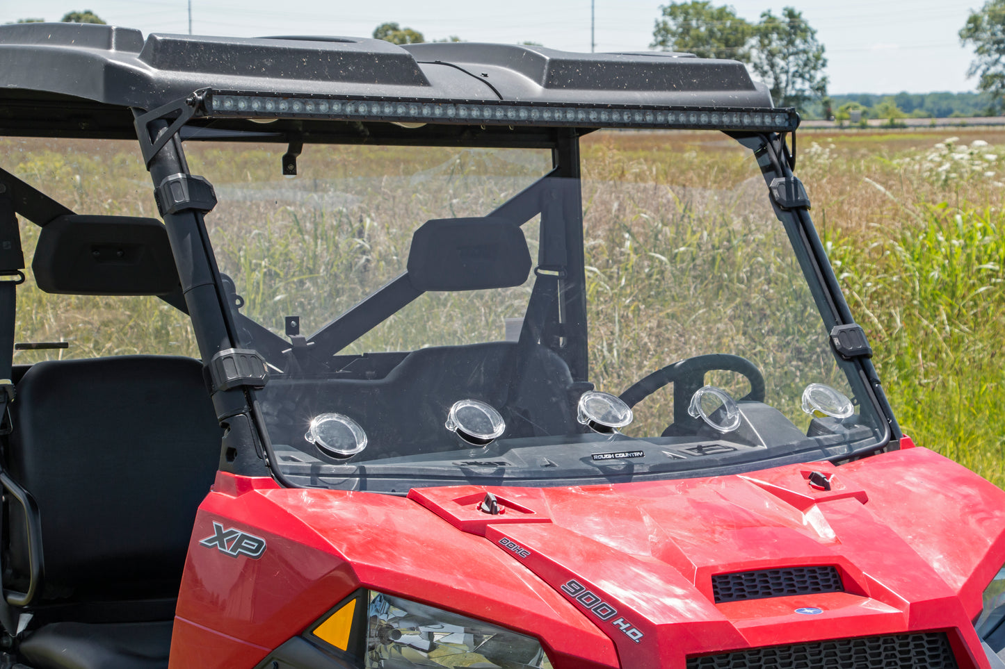 Rough Country Full Windshield - Vented - for Polaris Ranger 1000/Ranger XP 900/1000