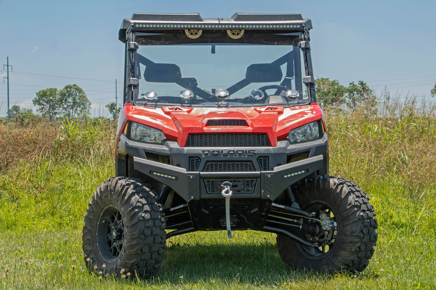 Rough Country Full Windshield - Vented - for Polaris Ranger 1000/Ranger XP 900/1000
