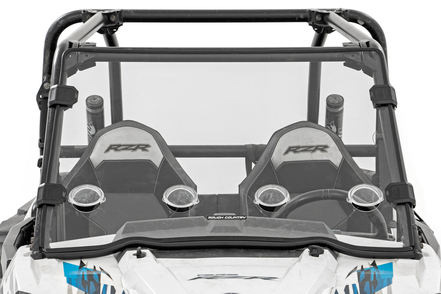 Rough Country Vented Full Windshield - for 2015-19 Polaris RZR XP 1000 without Factory Plastic Visor