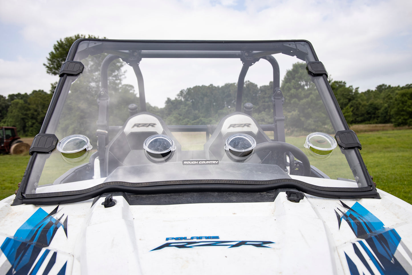 Rough Country Vented Full Windshield - for 2015-19 Polaris RZR XP 1000 without Factory Plastic Visor