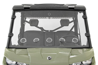 Rough Country Full Windshield - Vented - for Can-Am Defender HD 8/HD 9/HD 10