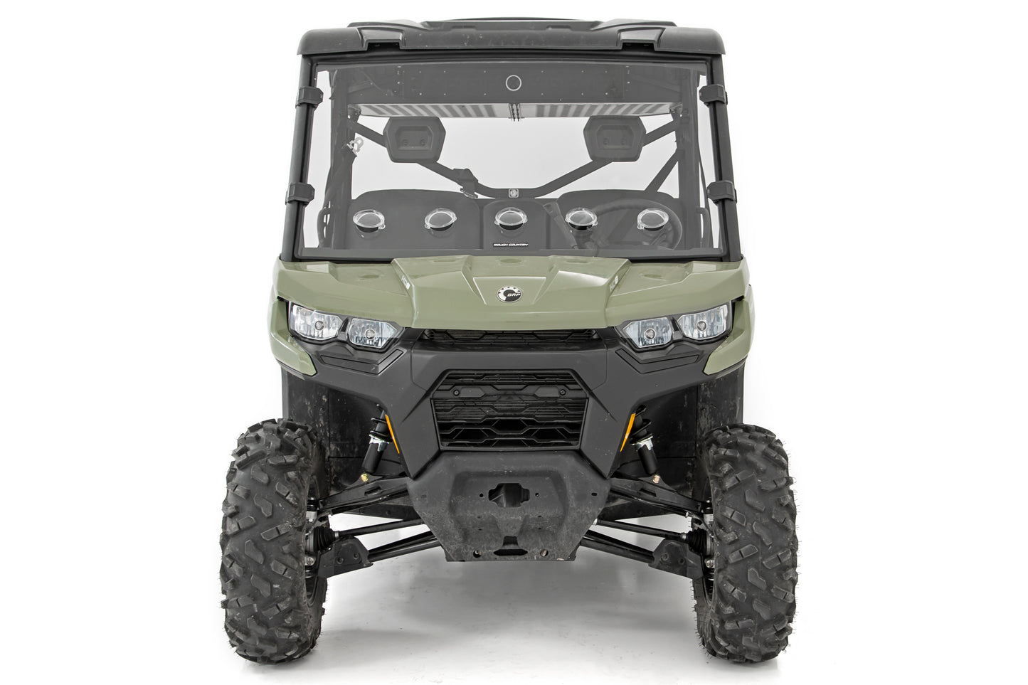 Rough Country Full Windshield - Vented - for Can-Am Defender HD 8/HD 9/HD 10