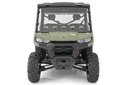 Rough Country Full Windshield - Vented - for Can-Am Defender HD 8/HD 9/HD 10