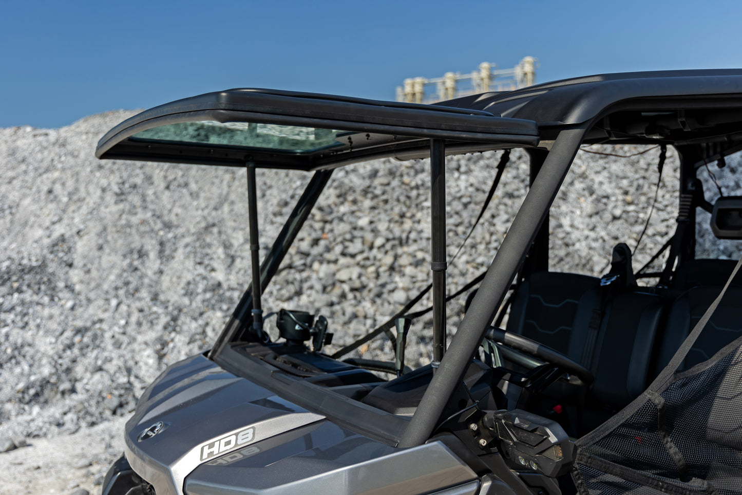 Rough Country Electric Tilt Glass Windshield for Can-Am Defender HD8/HD9/HD10