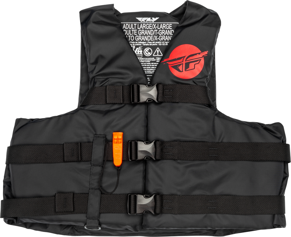 Fly Racing Nylon Flotation Life Vest - 221-30410 - Black/Red