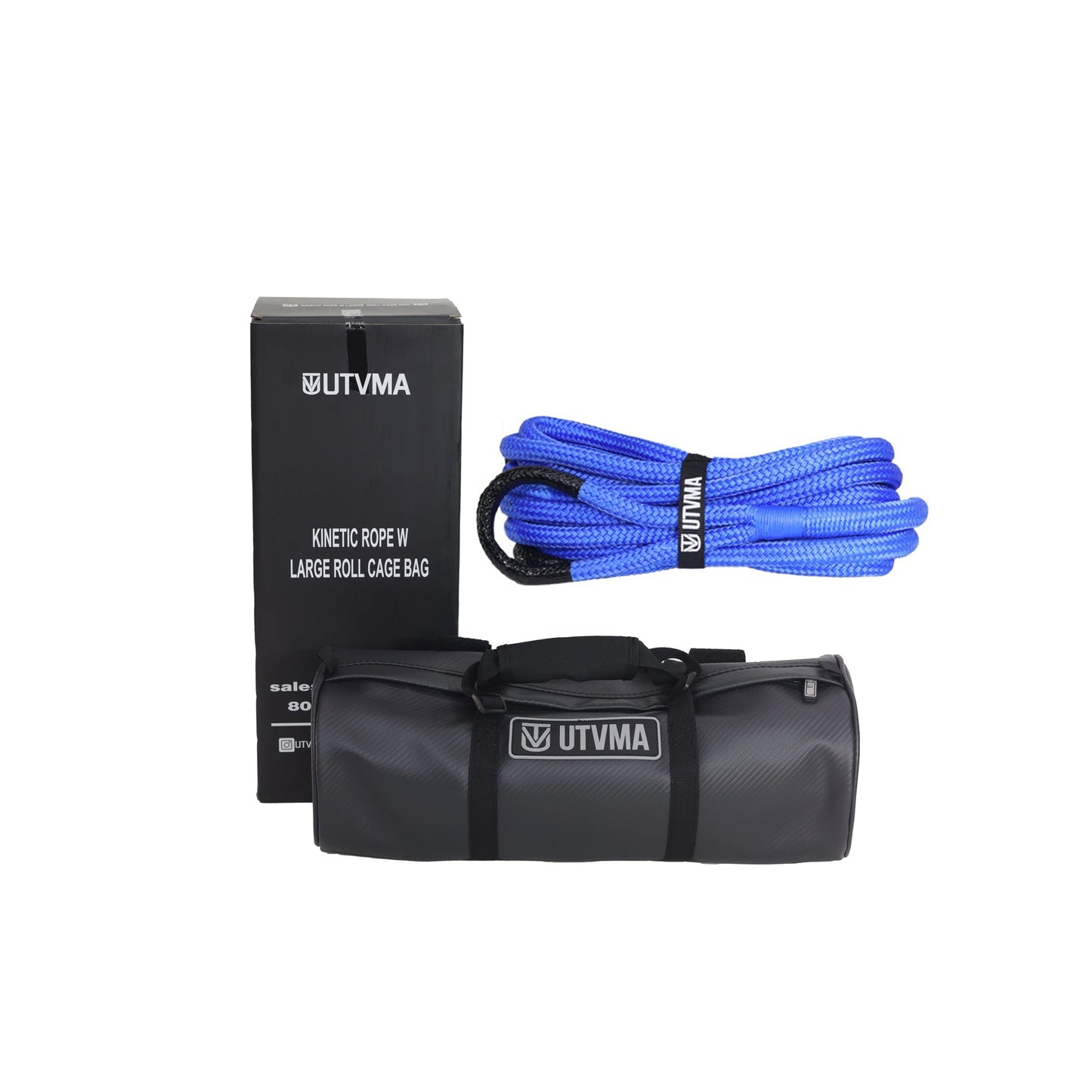 UTVMA Kinetic Recovery Rope With Heavy Duty Roll Cage Bag