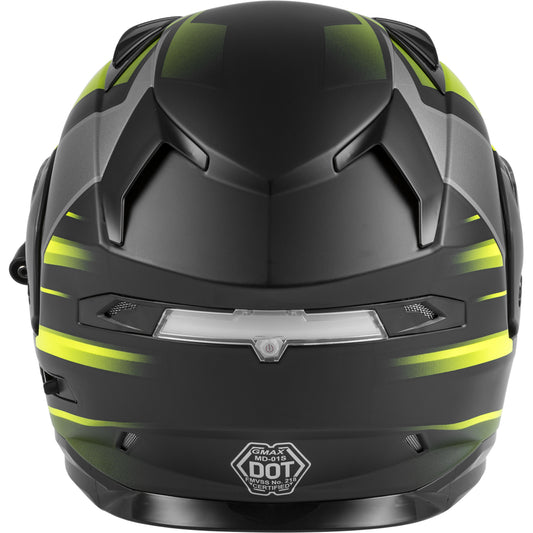GMAX MD-01S Descendant Modular Dual Lens Electric Shield Snow Helmet - Matte Black/Hi-Vis - E72-6291