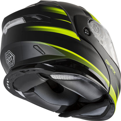 GMAX MD-01S Descendant Modular Dual Lens Electric Shield Snow Helmet - Matte Black/Hi-Vis - E72-6291