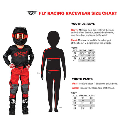 Fly Racing Lite Youth Jersey - Blue with White
