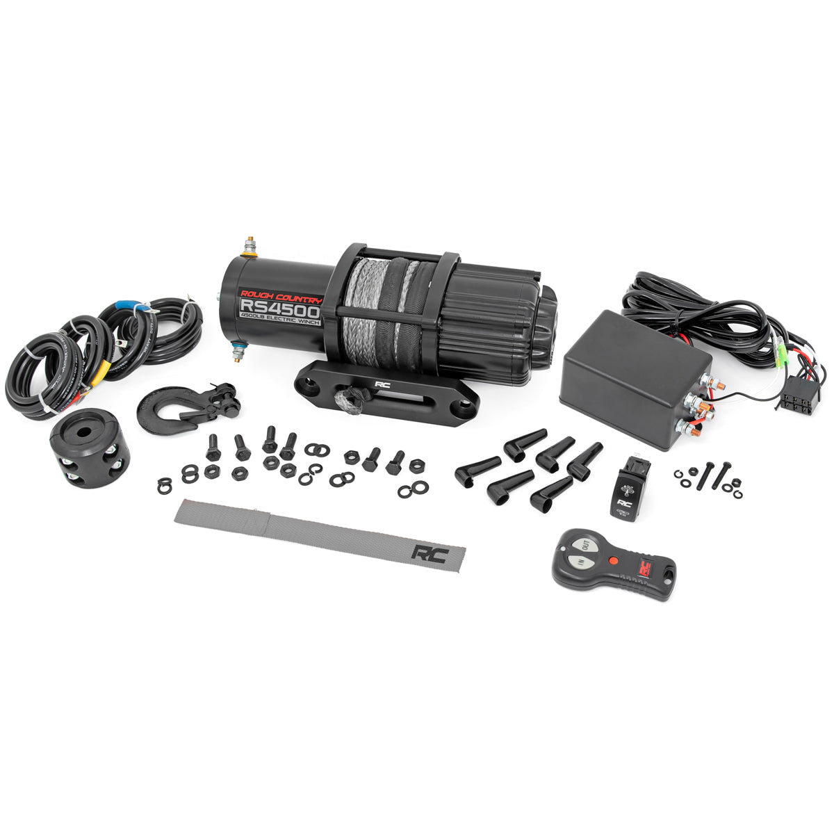 Rough Country 4500-LB UTV Winch with Synthetic Rope & Wireless Remote