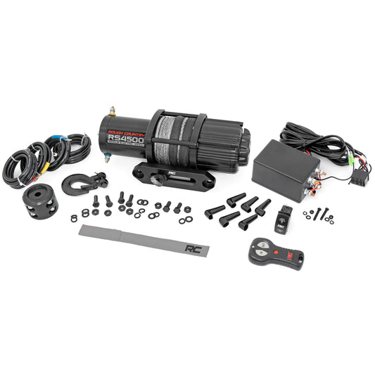 Rough Country 4500-LB UTV Winch with Synthetic Rope & Wireless Remote