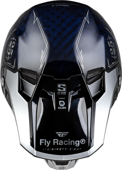 Fly Racing Formula S Carbon Legacy Helmet (2024) - 73-4448 - Dark Blue Carbon/Silver