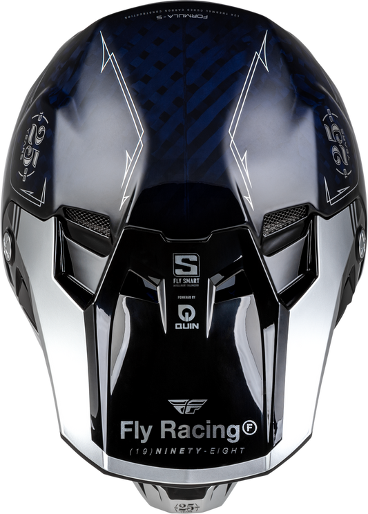 Fly Racing Formula S Carbon Legacy Helmet (2024) - 73-4448 - Dark Blue Carbon/Silver